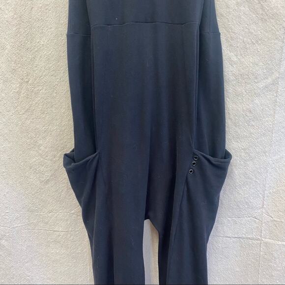 Osklen black sleeveless henley Pique‎ knitted weave harem jumpsuit size small - Picture 15 of 16